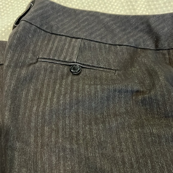 DRESSBARN WOMEN TROUSER STRIPED DENIM CUFF PANTS 16W - Picture 1 of 9